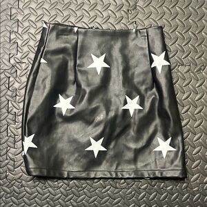 Peach Love California Black Skirt with White Stars